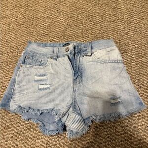 Rewash Light Blue Distressed Jean Shorts